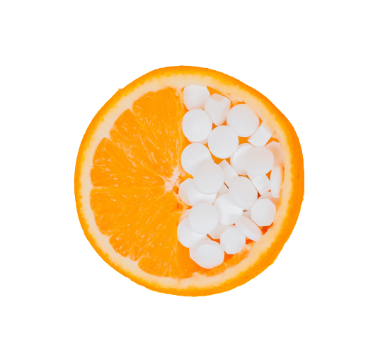 pills in orange